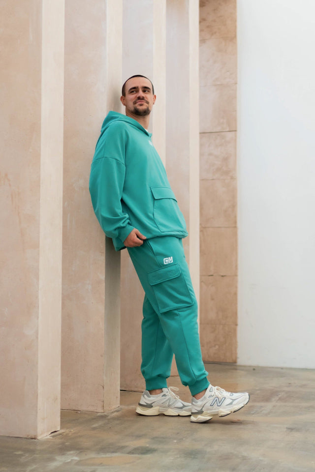 Green Cargo Sweat Pants - SewSewYou