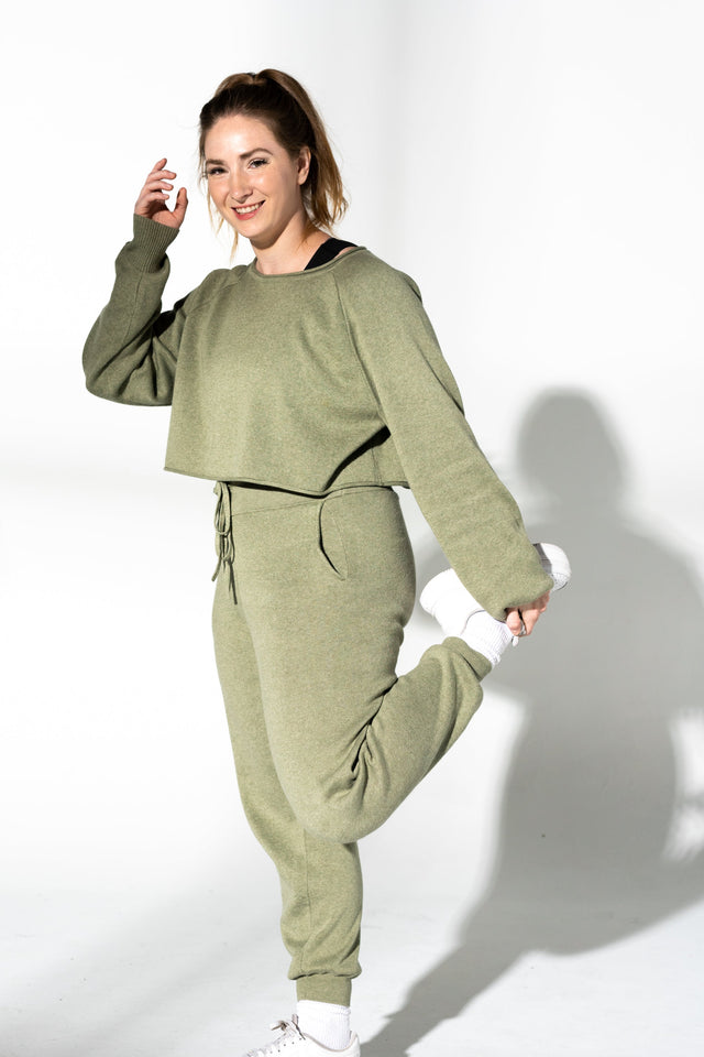 honestlyautumn Knitwear AW22 Muted Green Lounge Pants - SewSewYou