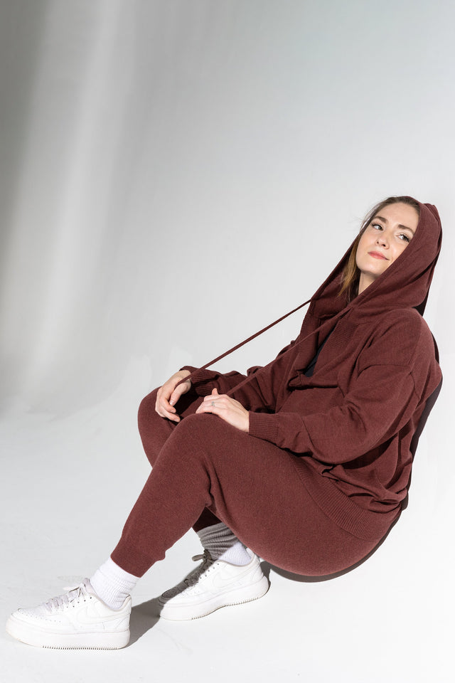 honestlyautumn Knitwear AW22 Rust Lounge Hoodie - SewSewYou