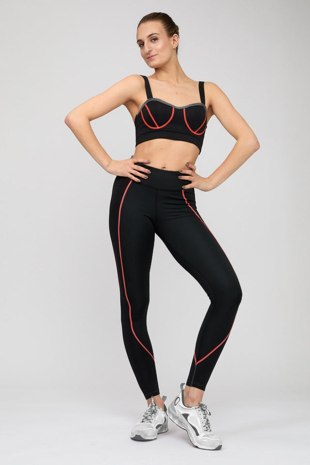 Impulse Collection Black Curved Side Panel Leggings - SewSewYou