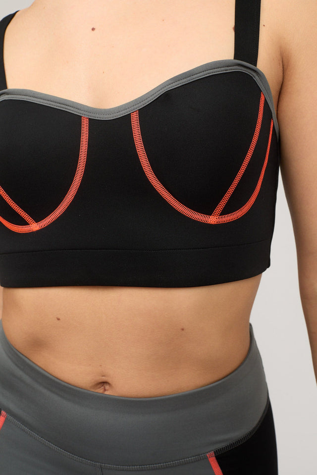 Impulse Collection Black Sports Bra - SewSewYou