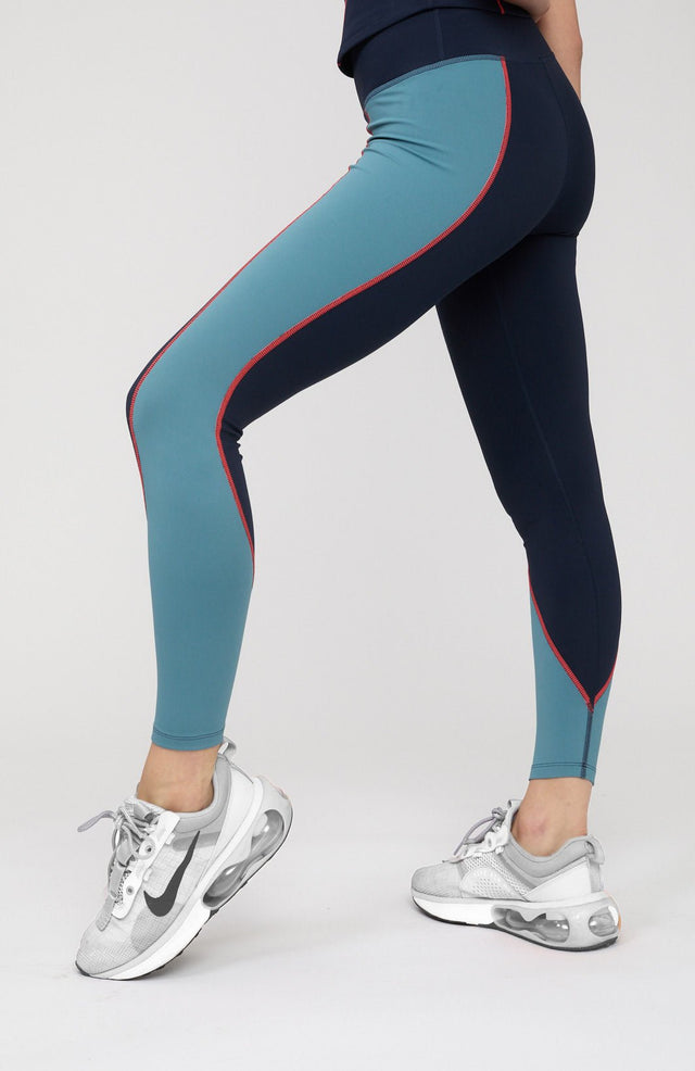 Impulse Collection Navy Curved Side Panel Leggings - SewSewYou