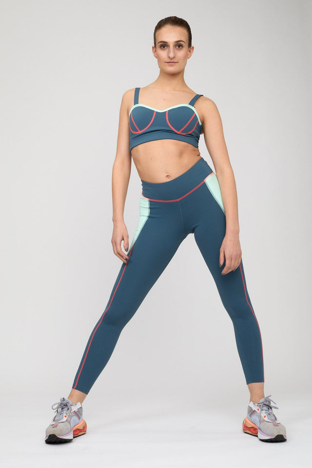 Impulse SS22 Comeback Ash Blue + Mint Sports Bra - SewSewYou