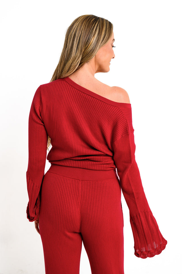 Jolene Essentials Collection AW22 Red Lounge Cardigan - SewSewYou