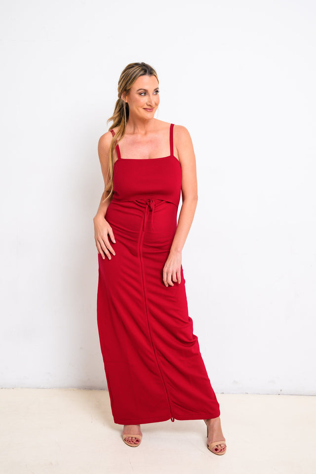 Jolene Essentials Collection AW22 Red Lounge Dress - SewSewYou