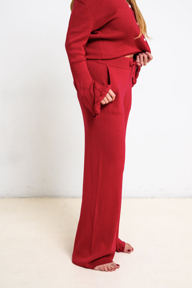 Jolene Essentials Collection AW22 Red Lounge Pants - SewSewYou