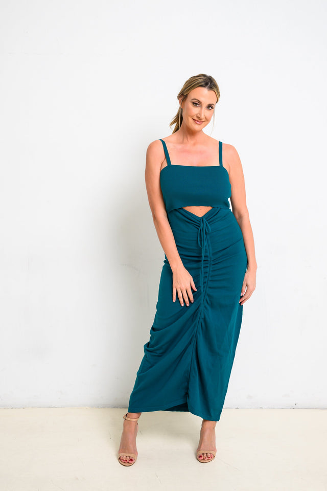 Jolene Essentials Collection AW22 Teal Lounge Dress - SewSewYou