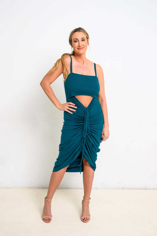 Jolene Essentials Collection AW22 Teal Lounge Dress - SewSewYou