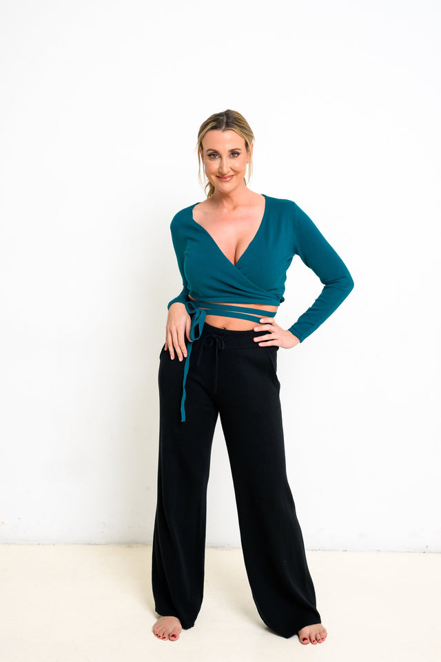 Jolene Essentials Collection AW22 Teal Lounge Top - SewSewYou