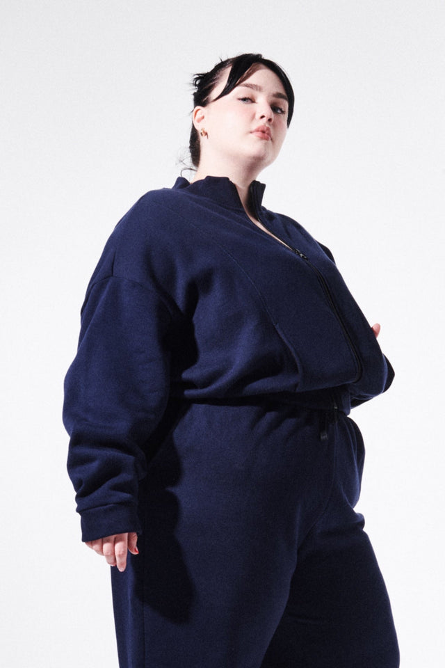 Kenna Sharp SS23 Navy Sweat Jacket - SewSewYou