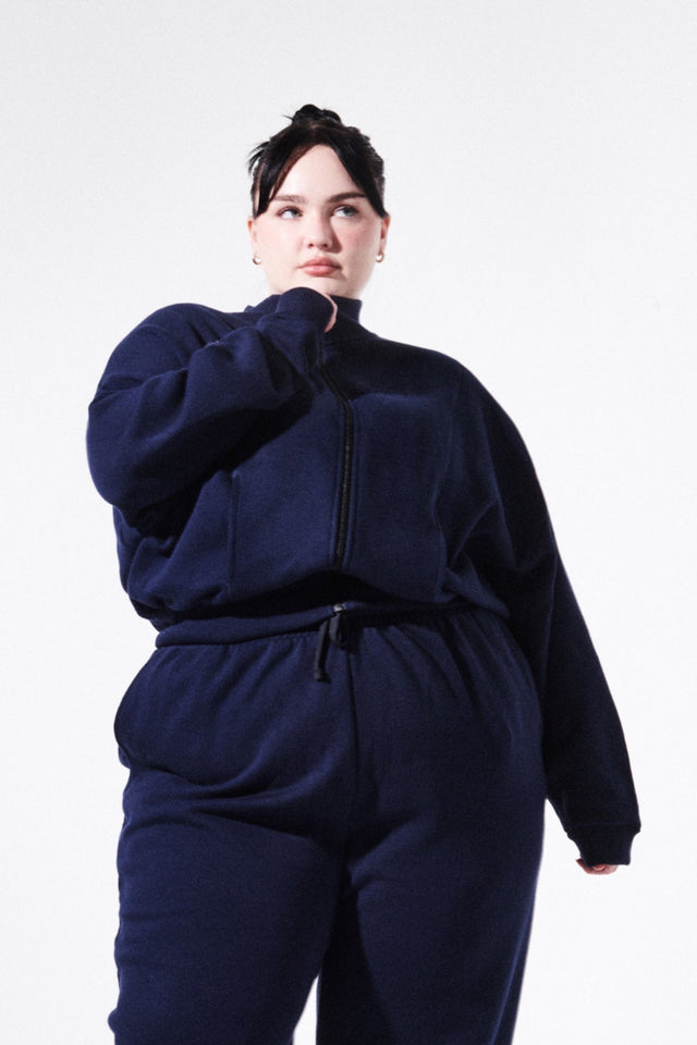 Kenna Sharp SS23 Navy Sweat Jacket - SewSewYou