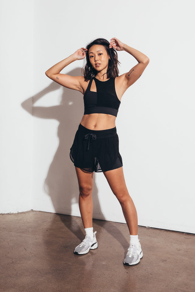 Little Bee AW22 Black Running Shorts - SewSewYou