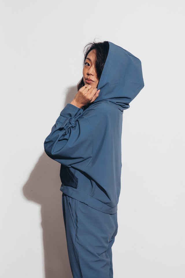 Little Bee AW22 Bluestone Windbreaker Hoodie - SewSewYou