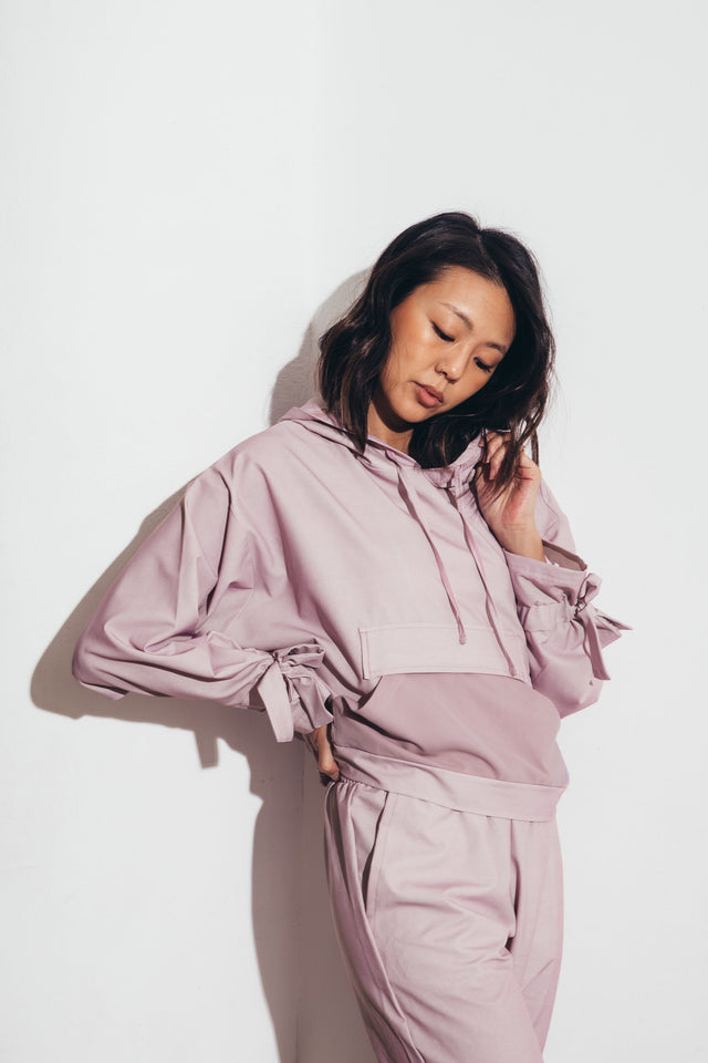 Little Bee AW22 Burnished Lilac Windbreaker Hoodie - SewSewYou