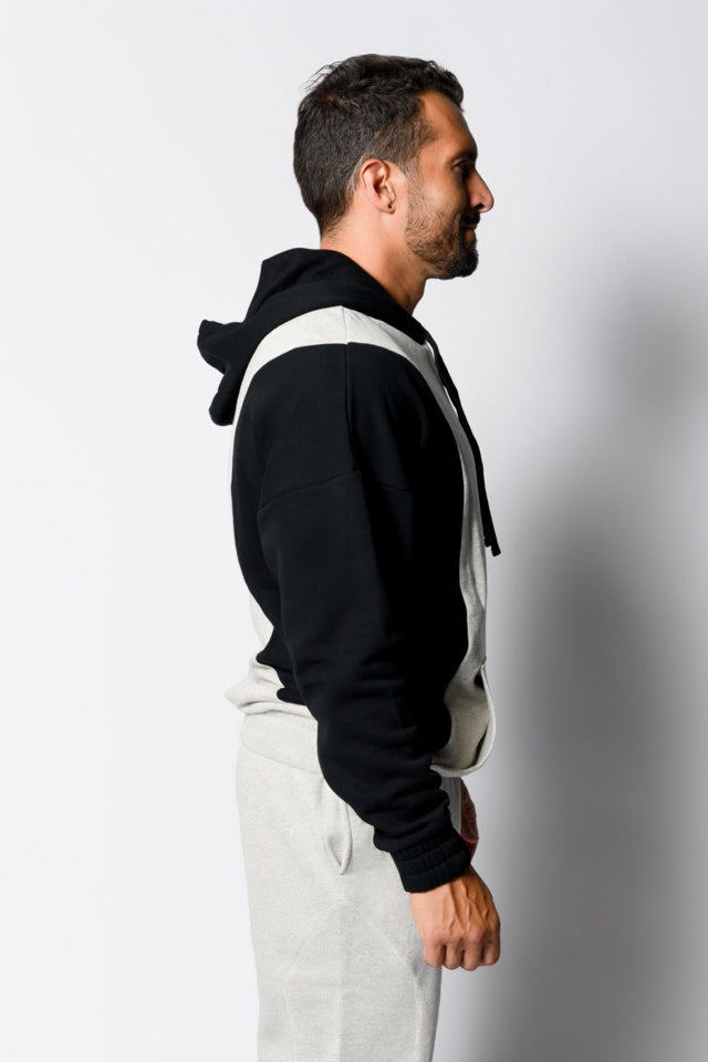 Lt. Sports Htr./Black Hoodie - SewSewYou