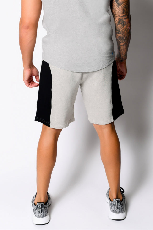 Lt. Sports Htr./Black Sweat Shorts - SewSewYou