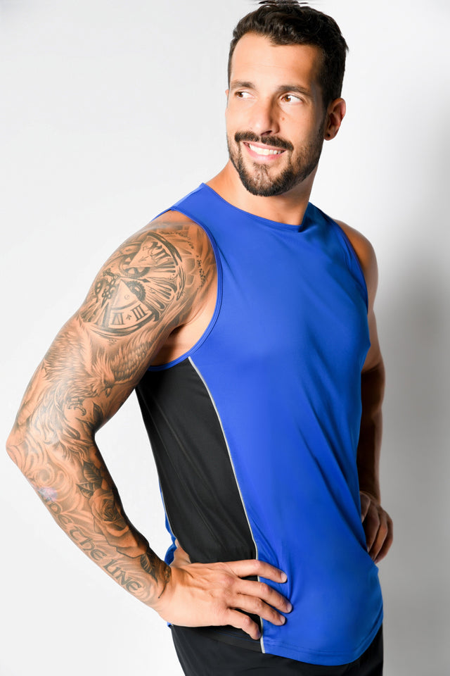 Marine/Black Active Sleeveless - SewSewYou