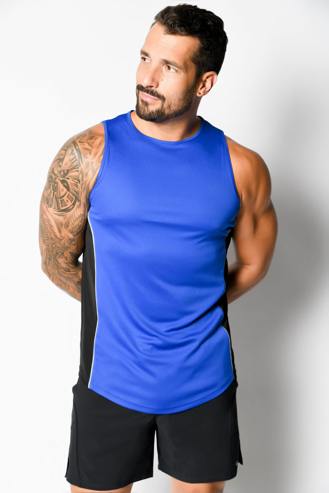 Marine/Black Active Sleeveless - SewSewYou