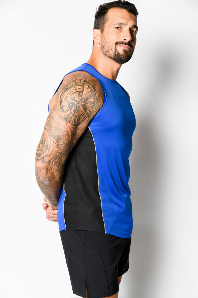 Marine/Black Active Sleeveless - SewSewYou