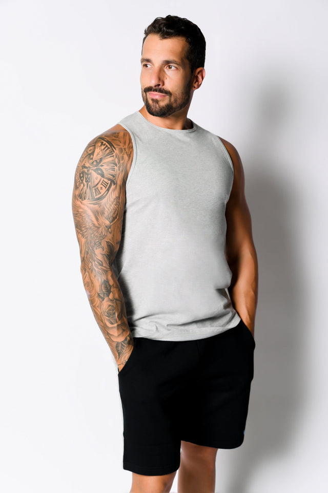 Med Grey Htr. Jersey Sleeveless - SewSewYou