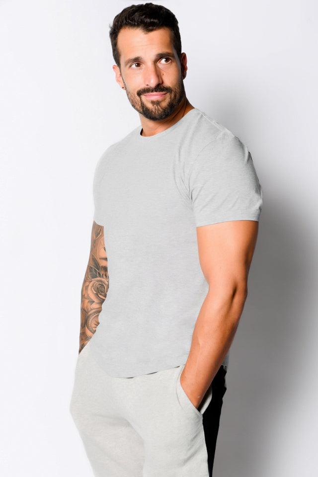 Med Grey Htr. Jersey Tee - SewSewYou