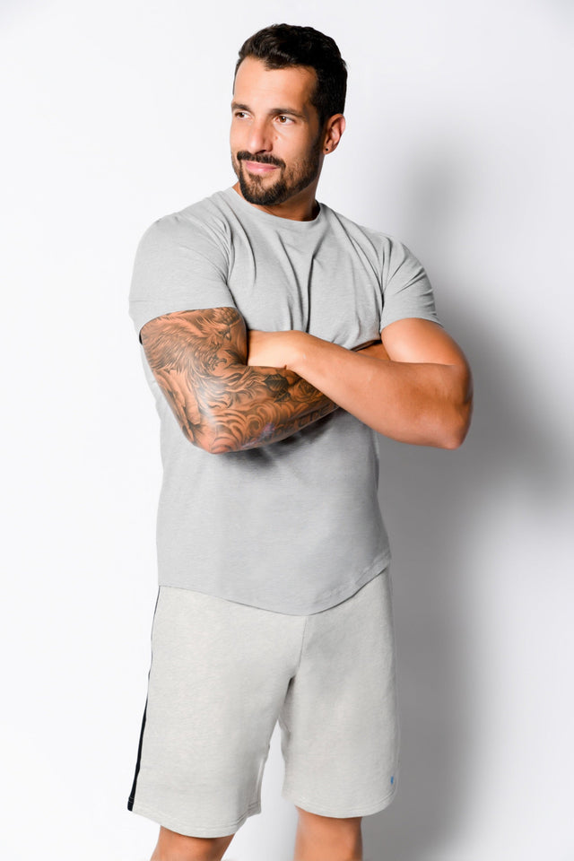 Med Grey Htr. Jersey Tee - SewSewYou