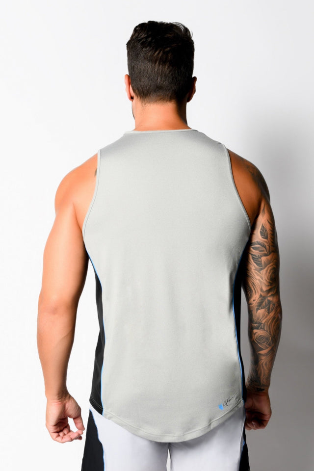 Med Grey Htr./Black Active Sleeveless - SewSewYou