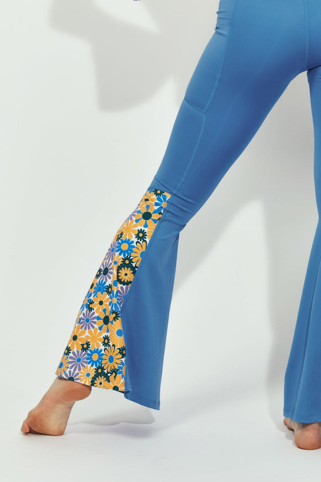 Melissa Becraft SS23 Comeback Blue/Print Flare Leggings - SewSewYou