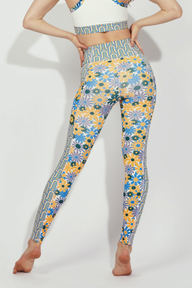 Melissa Becraft SS23 Comeback Floral + Geo Printed 7/8 Leggings - SewSewYou