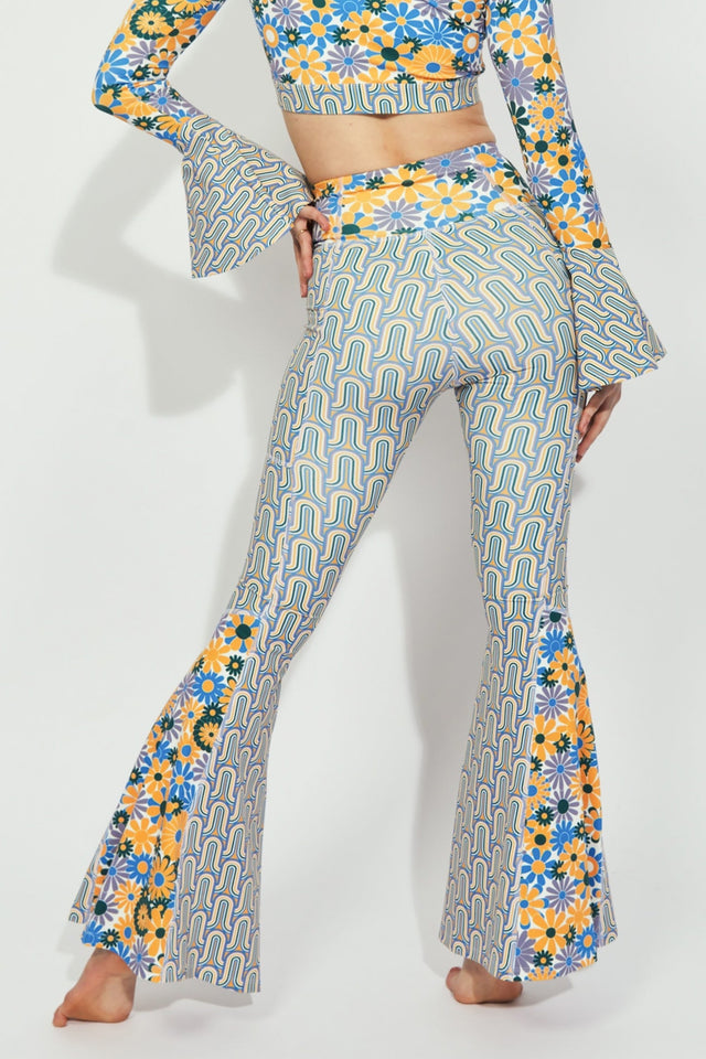 Melissa Becraft SS23 Comeback Geo Printed Mix Flare Leggings - SewSewYou