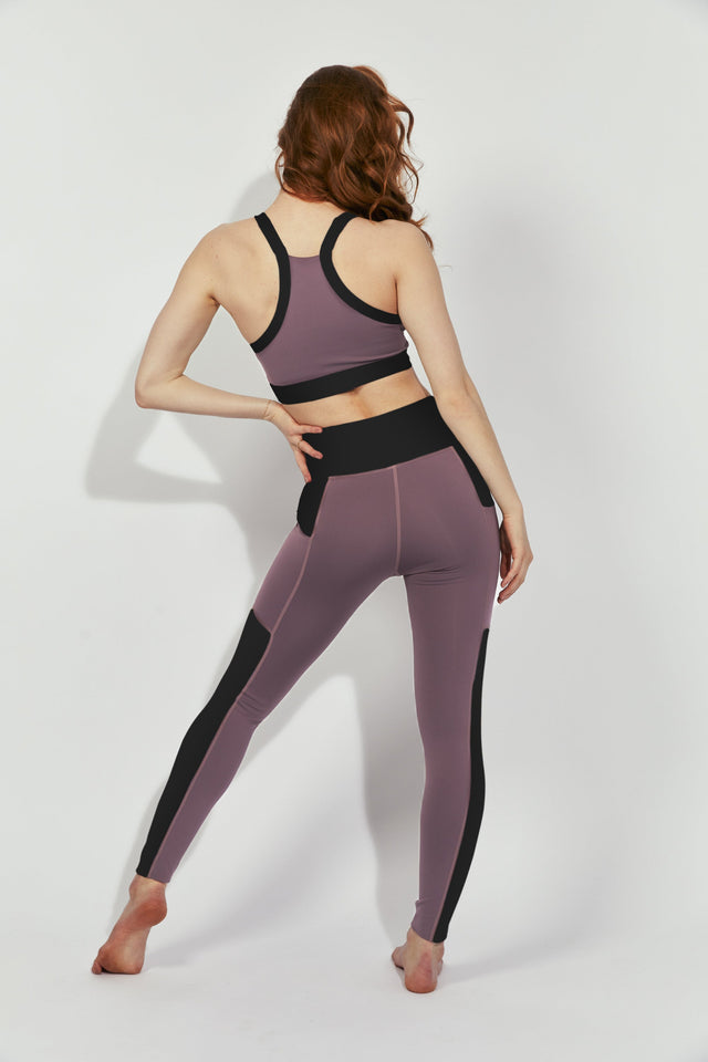 Melissa Becraft SS23 Comeback Lilac/Black 7/8 Leggings - SewSewYou