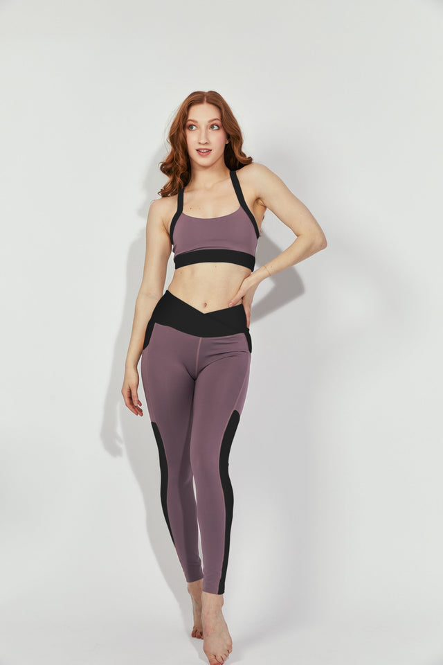 Melissa Becraft SS23 Comeback Lilac/Black 7/8 Leggings - SewSewYou