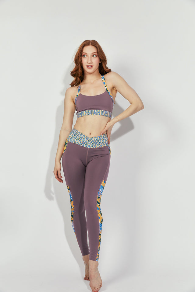 Melissa Becraft SS23 Comeback Lilac/Print 7/8 Leggings - SewSewYou