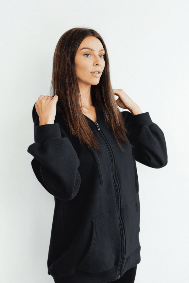 Melissa Merk Black Oversized Hoodie - SewSewYou