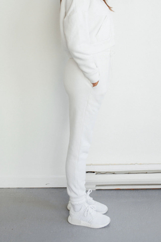 Melissa Merk White Jogger Pants - SewSewYou