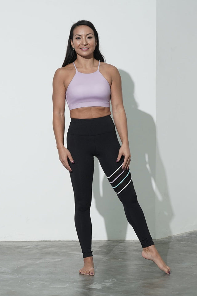 Movement SS22 Black + Lilac/Mint Leggings - SewSewYou