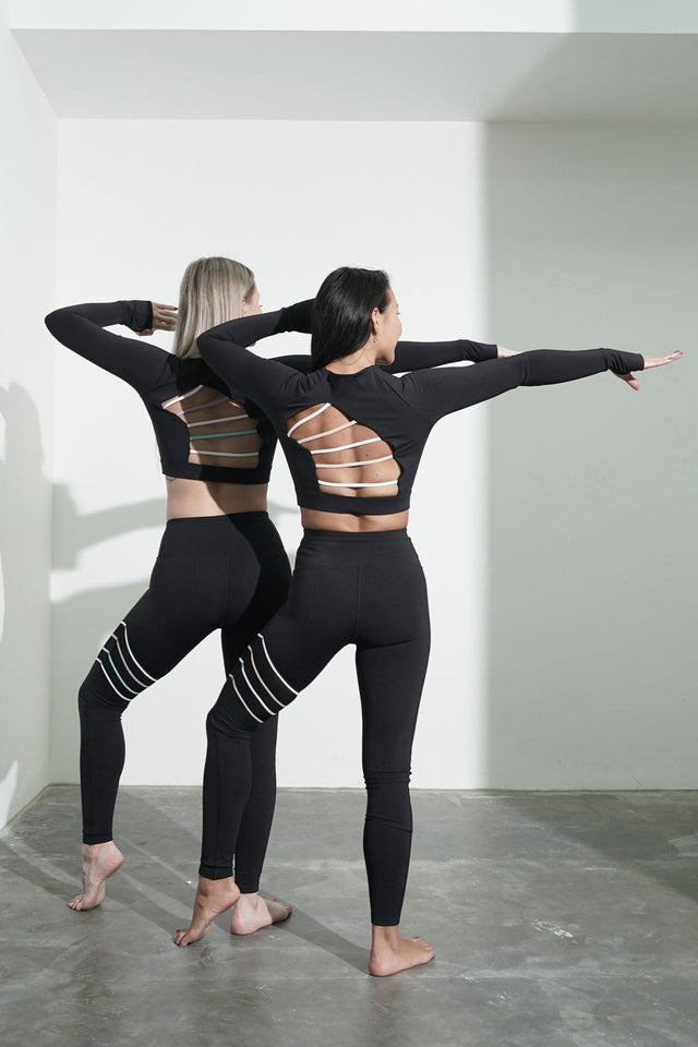 Movement SS22 Black + Nude Leggings - SewSewYou