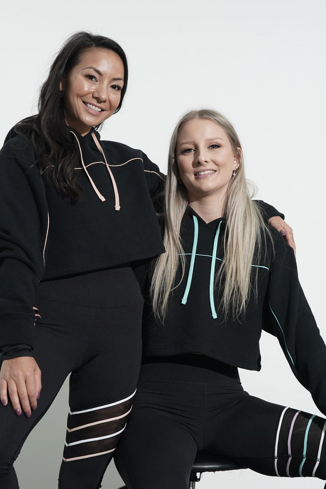 Movement SS22 Black+Mint Hoodie - SewSewYou