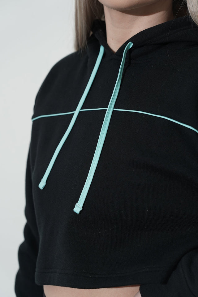 Movement SS22 Black+Mint Hoodie - SewSewYou