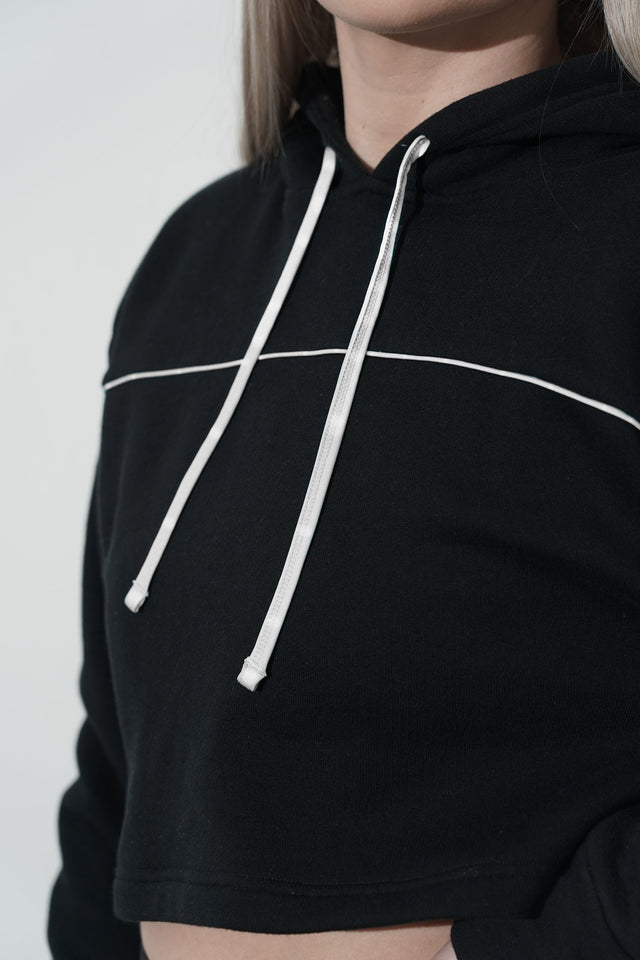 Movement SS22 Black+White Hoodie - SewSewYou