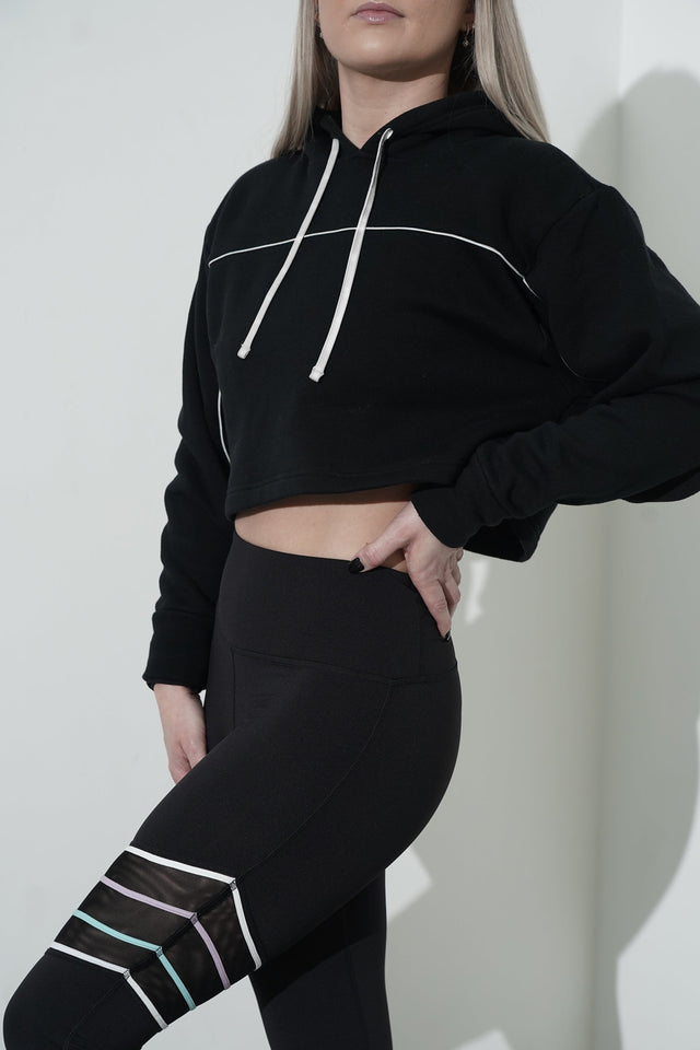 Movement SS22 Black+White Hoodie - SewSewYou