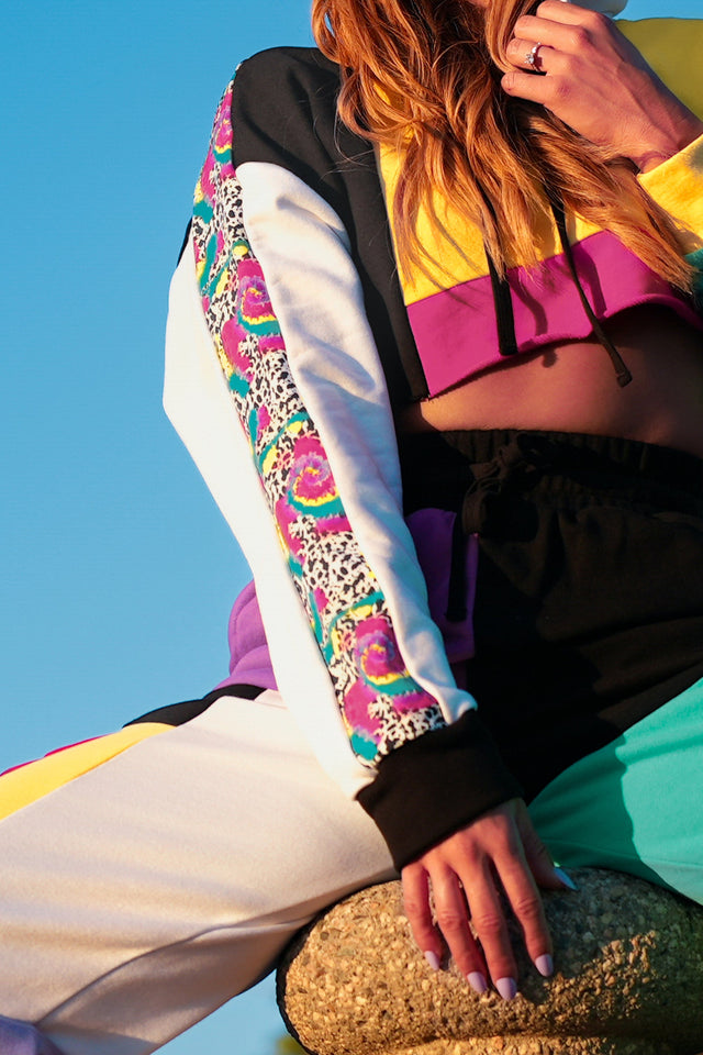 Multicolor Cropped Hoodie - SewSewYou