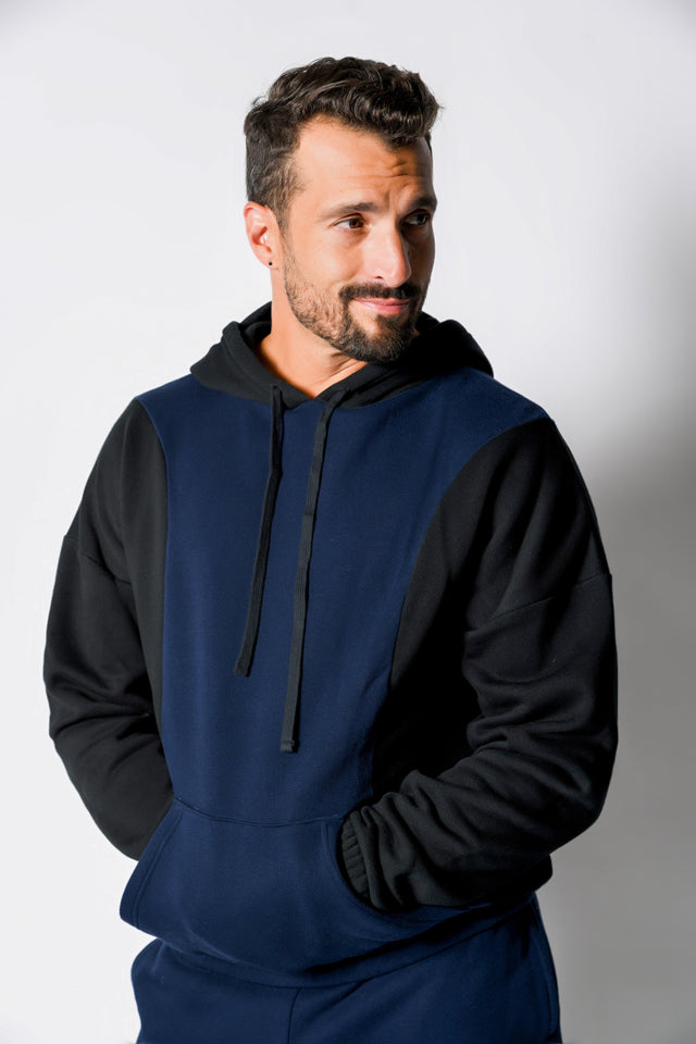 Navy/Black Hoodie - SewSewYou