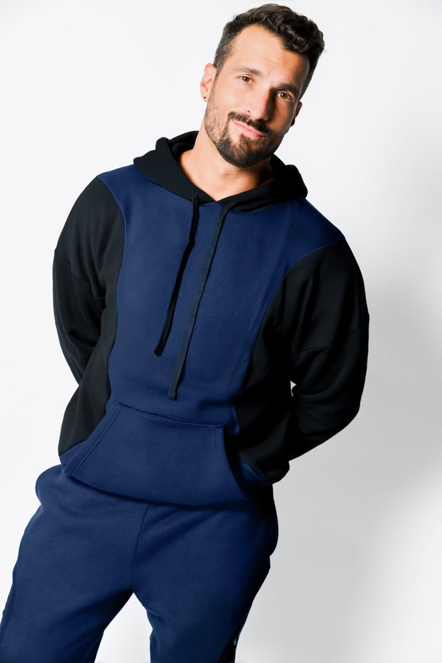 Navy/Black Hoodie - SewSewYou