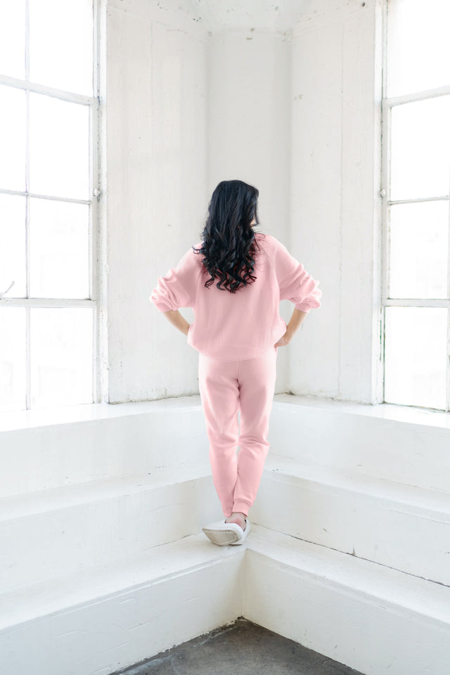 Ong Squad SS23 Pink Jogger Pants + Ribbed Panel - SewSewYou