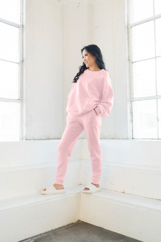 Ong Squad SS23 Pink Jogger Pants + Ribbed Panel - SewSewYou