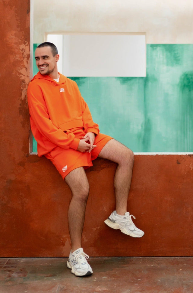 Orange 5" Sweat Shorts - SewSewYou