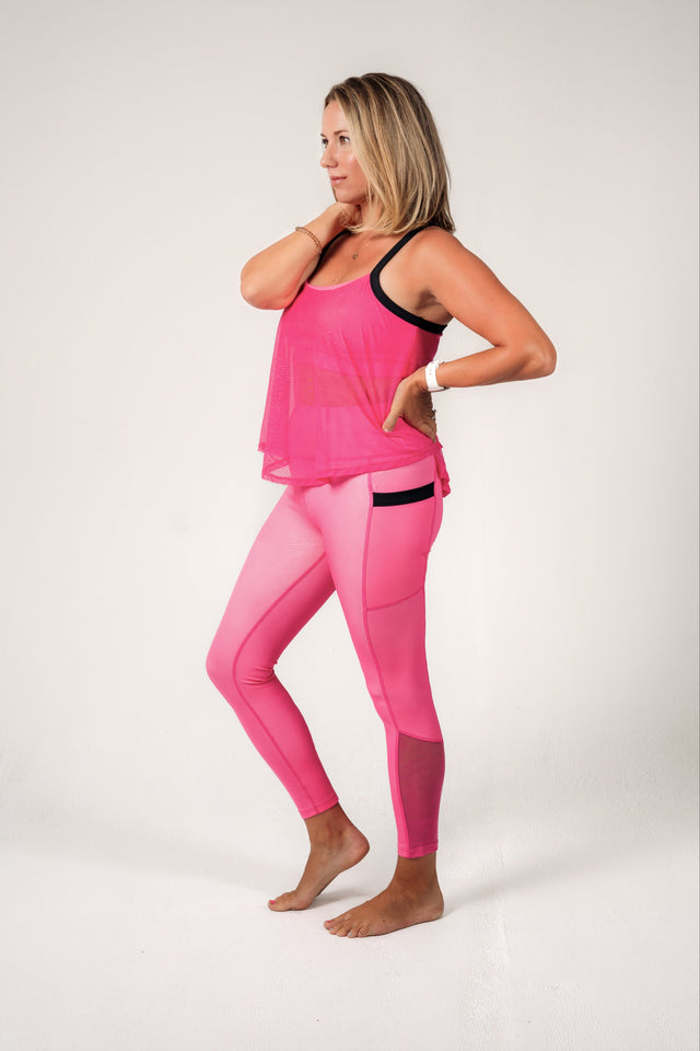 Pink/Black Leggings - SewSewYou