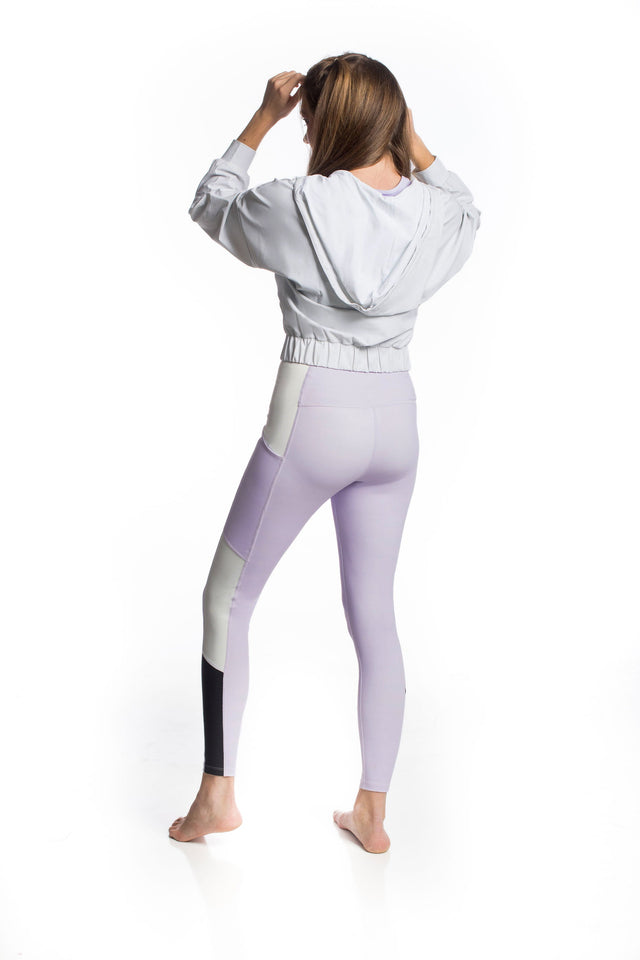 Spread Kindness Grey with Lilac Pocket Windbreaker - SewSewYou