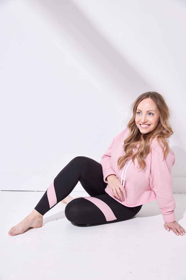 tiktokin.mama AW22 Black+Pink Leggings + Leg Strip Panel - SewSewYou